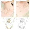 Love Necklace Hearts Lucky Four Leaf Clover Necklace Clavicle Pendant for Grils