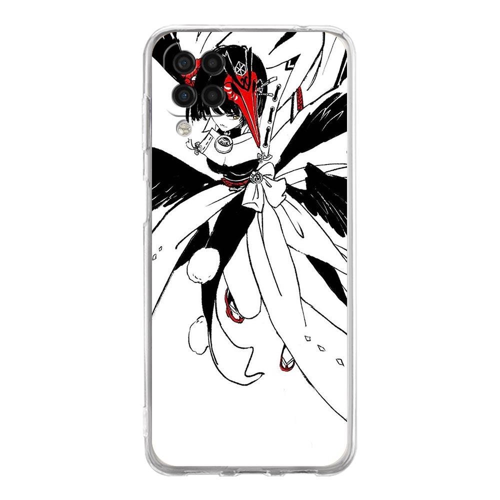 Genshin Impact Black and White Phone Case For Samsung A51 A71 A21S A12 A11 A31 A41 A01 A03S A13 A33 A73 A53 A52 A32 5G A23 Cover