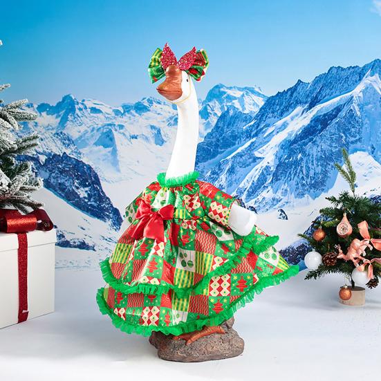 Goose Outfit for 23'' H Cement Plastic Goose Statue Halloween Goose Clothes Accessories for Outdoor Patio Yard Lawn Decor
