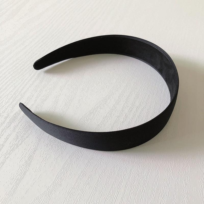 

2 шт. 15/20/25/30/40 мм Чорна Проста Обруч Прикраса DIY Сатинова Тканина Обруч Напівфабрикат Ручний Матеріал Аксесуари для Волосся