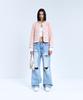 Vivabrown 85-Vivaj050 Line Point Crop Tweed Jacket Pink