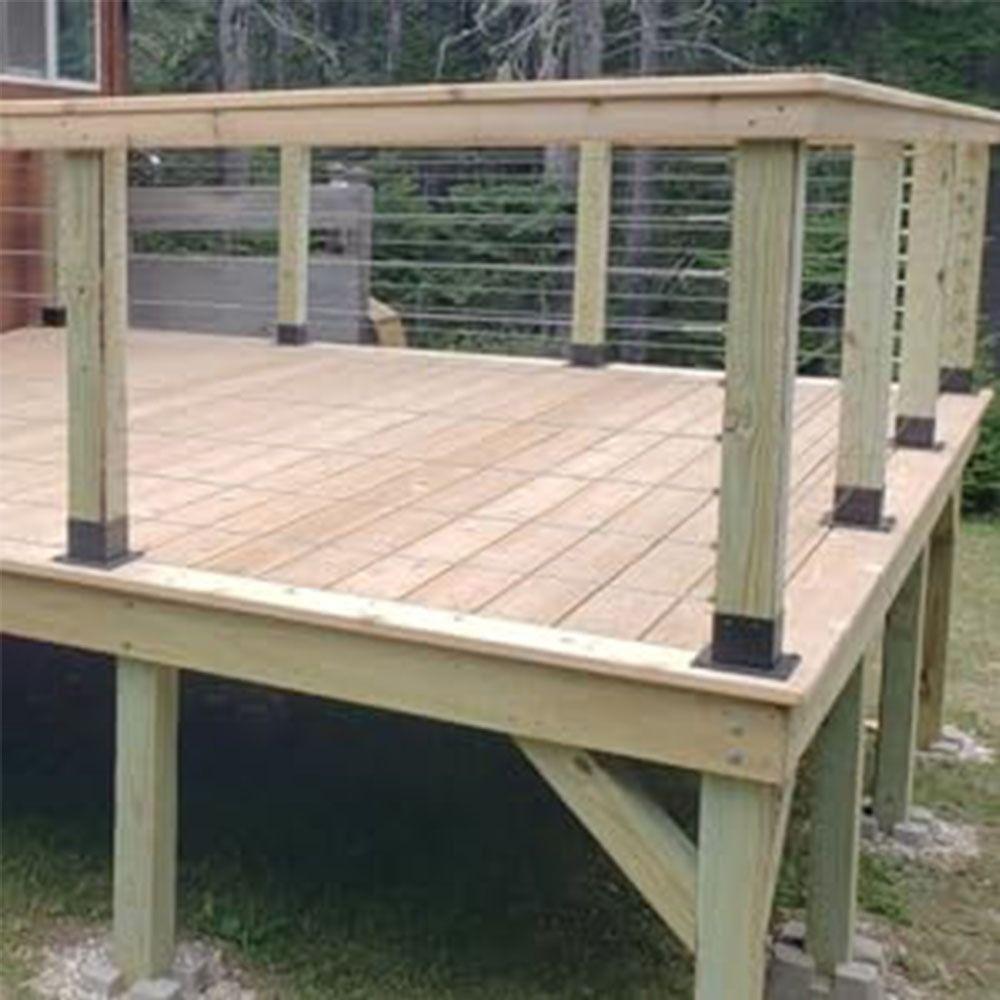 Base de Poste de Madera a Prueba de Óxido para Pérgolas de Alta Resistencia Instalación de Barandillas de Cubierta Soporte para Pérgolas