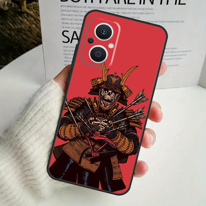 Japanese Samurai Warrior Case For OPPO Reno 12F 13F 14F 10 11 12 13 14 Pro 8T 7 8 Lite OPPO Find X6 X5 X8 X9 Pro Cover