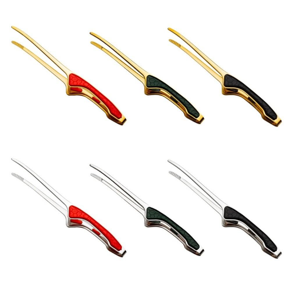 Non-Stick Stainless Steel Barbecue Tongs Anti-scald Anti-slip Food Tongs Non-Slip Grip Buffet Tongs for Cooking