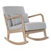 DKD Home Decor-Armchair DKD Home Decor MB-179429 Natural Gray Light Gray Rubber Wood Sixties 66 X 88 X 78 Cm