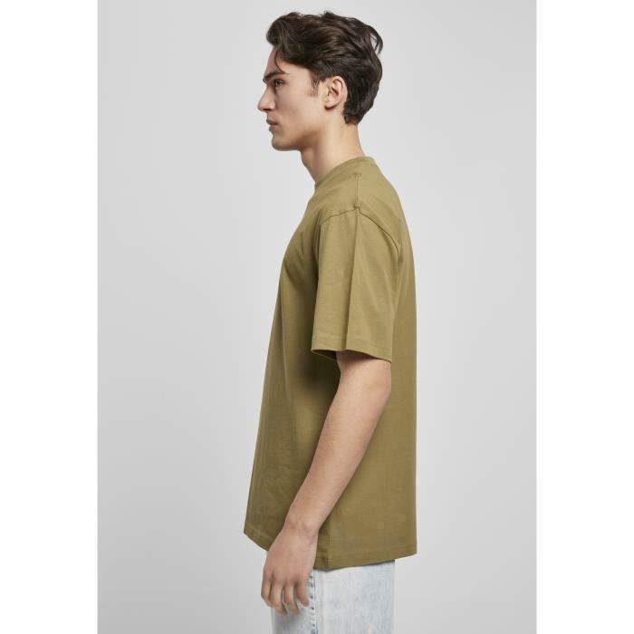 T-shirt - URBAN CLASSICS - Tall - Vert olive - Manches courtes - Col arrondi - Oversize
