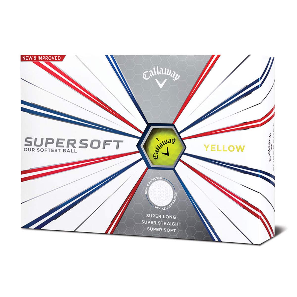 

Callaway Supersoft 2019 Golf Balls Ball (Supersoft, Yellow) - (12 Pack)