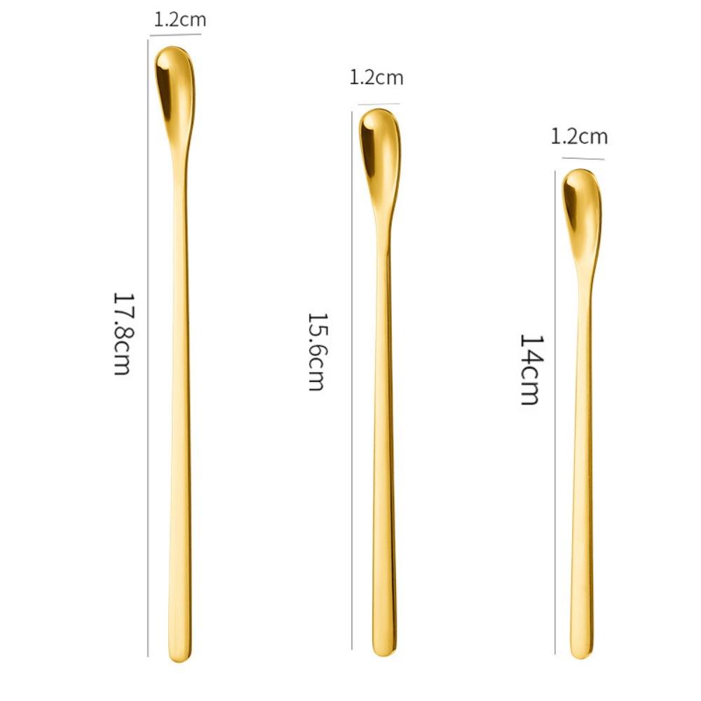 Stainless Steel Dessert Spoon Long Handle Stirring Rod Hot Sale Stirring Spoon  Stirring Coffee