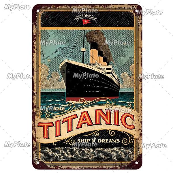 [MaPalte] Vintage Klassischer Film Titanic Metallschild Blechschild Café Dekoration Plakette Heim Wanddeko Barschild Heimdeko Poster