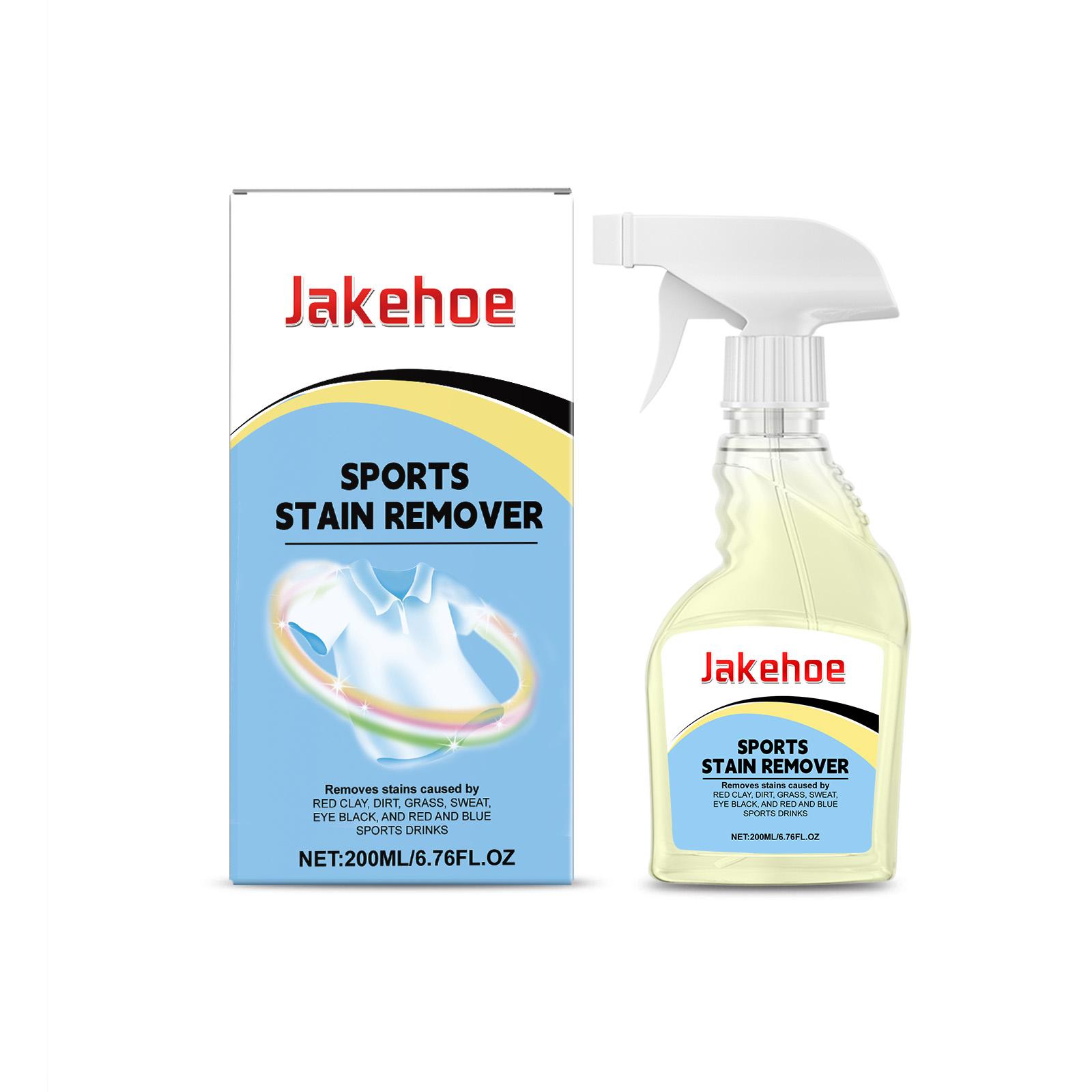 

Jakehoe Sports Stain Remover – Targets Sweat & Oil Stains, Cleans Both Jerseys & Sneakers, Effortless Cleaning for Lazy Users 200ml boxed