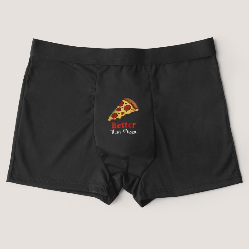 

Varsbaby Мужские трусики с принтом пиццы и забавным узором, тонкие модные трусики XXL чёрный