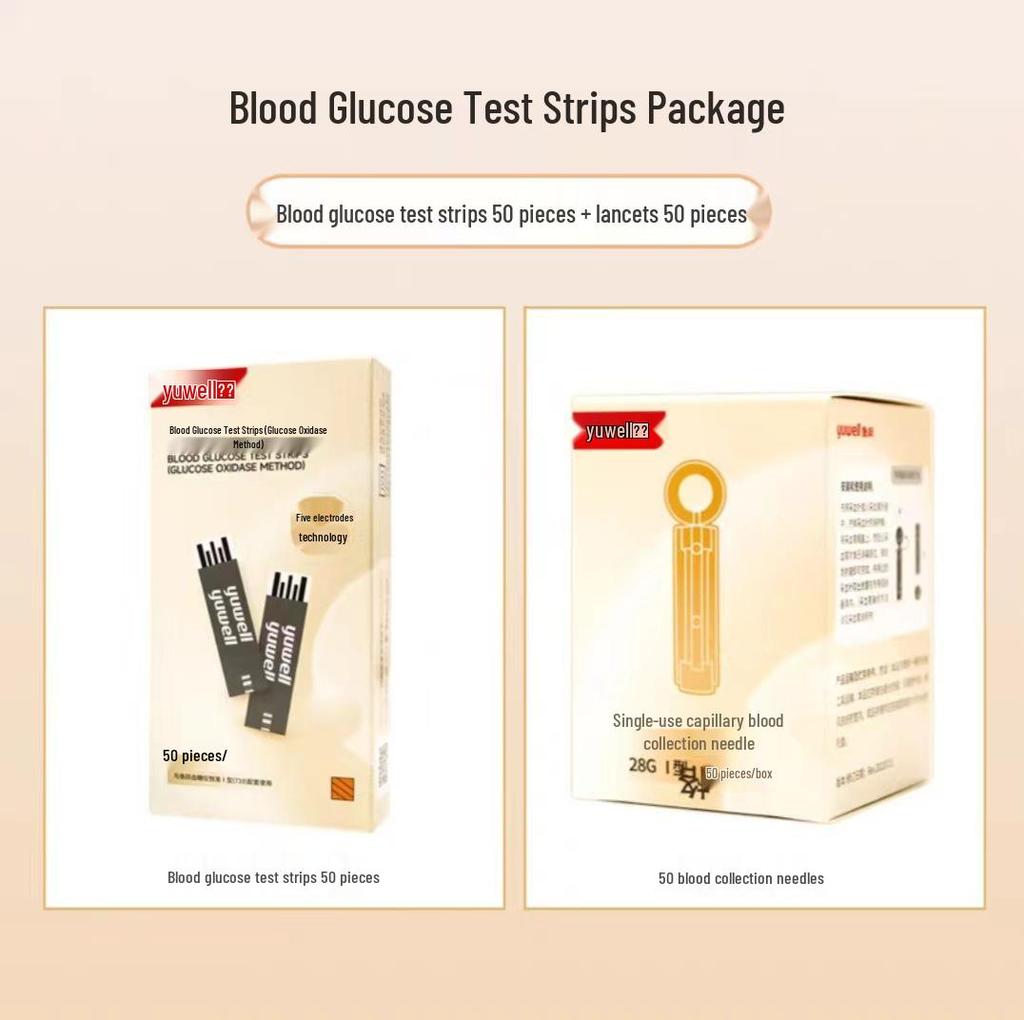 Yuyue Yuezhun I 710 High-Precision No-Code Blood Glucose Test Strips for Household Use