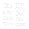 20pcs 3 Size Gold Stainless Steel Charm Pendant Open Bezels Hollow Pressed Resin Frame Mold Bezel DIY Jewelry Making Accessories