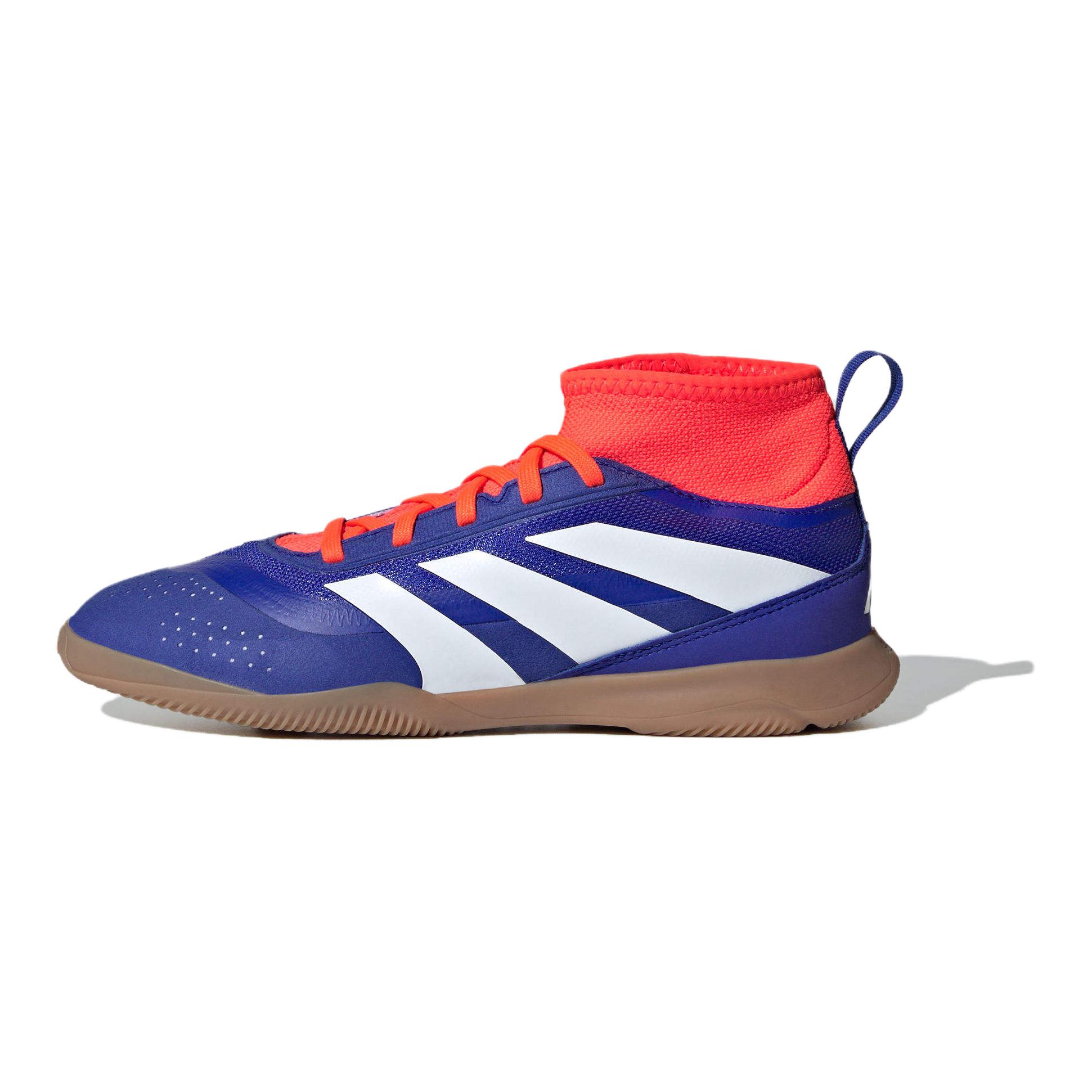 

new Adidas PREDATOR ELITE Slip-Resistant Breathable Mid-Top Kids Soccer Shoes Blue White Red Kids 38.5
