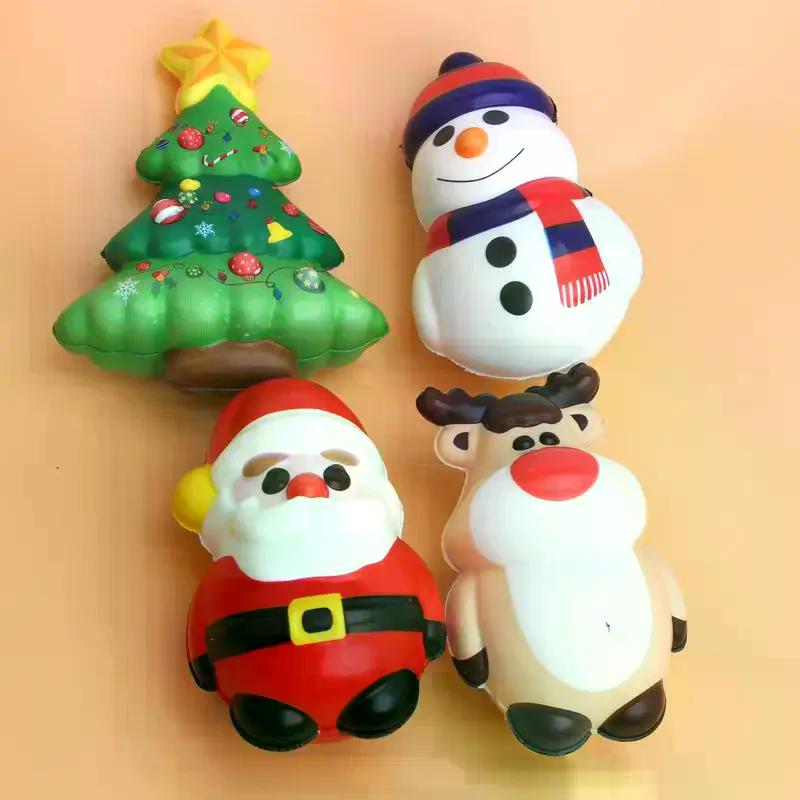 New Year Gift 2025 Christmas Party Decoration Christmas Stress Relieving Toy Santa Claus Christmas Tree Squeezing Bouncing Toy