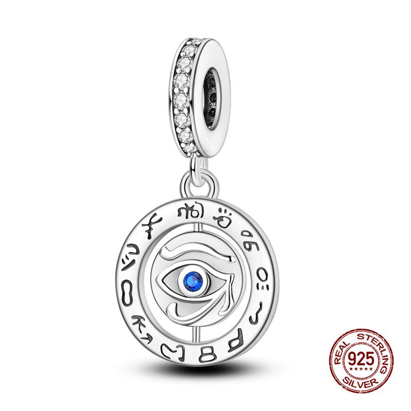 925 Silver Devil's Eye Charm Beads 3mm Fit DIY Bracelet Women's Fashion Jewelry Gift Original Handmade