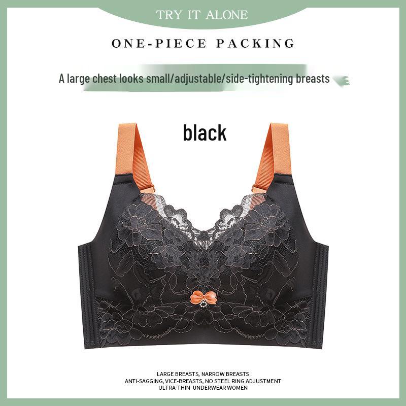 

Бюстгальтер большого размера с эффектом пуш-ап, предотвращающий провисание, с полной чашкой 40/90D чёрный