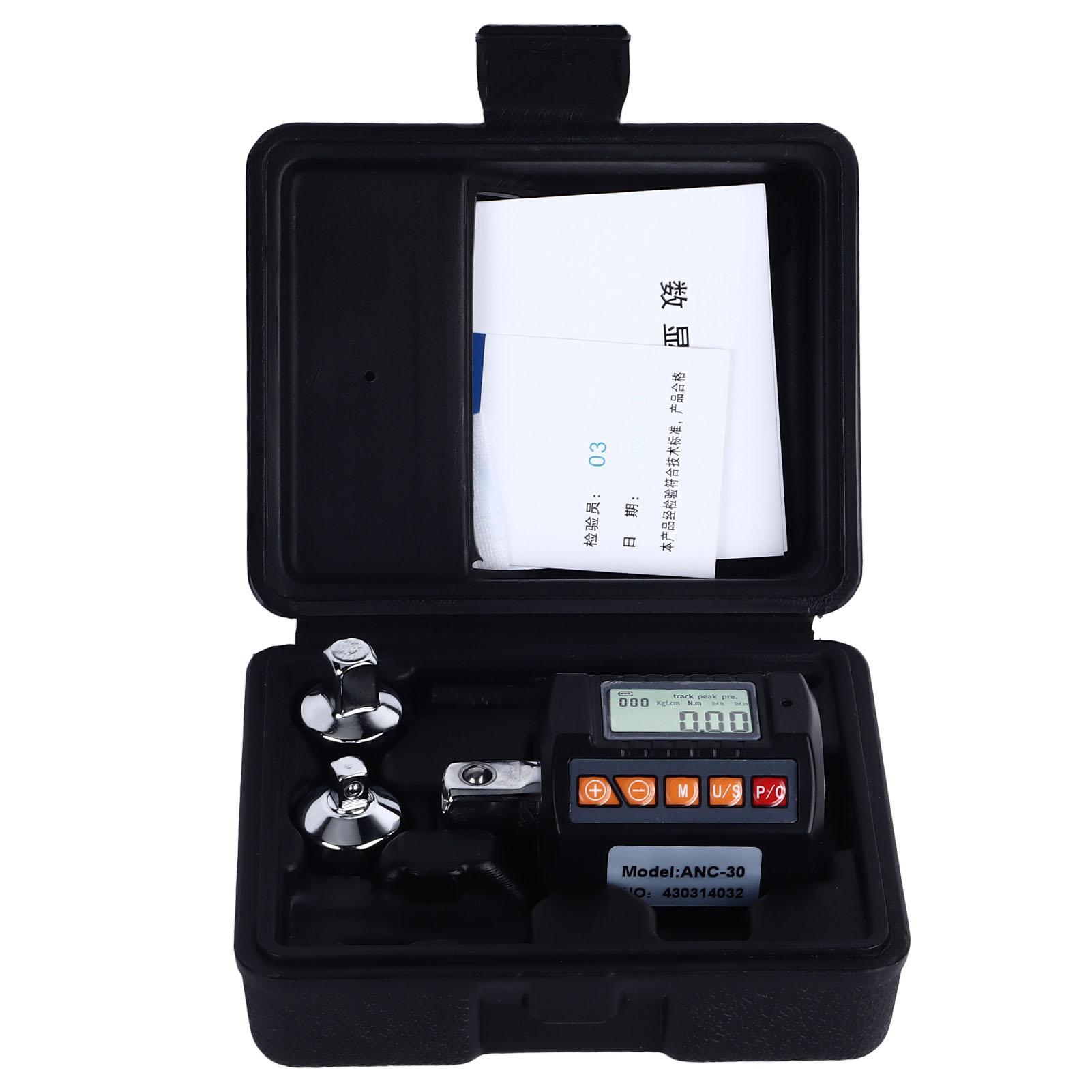 

Цифровий торсіонний ключ-адаптер 30 Н·м 4 одиниці РК-дисплей з підсвічуванням Торсіометр з 1/4 і 3/8