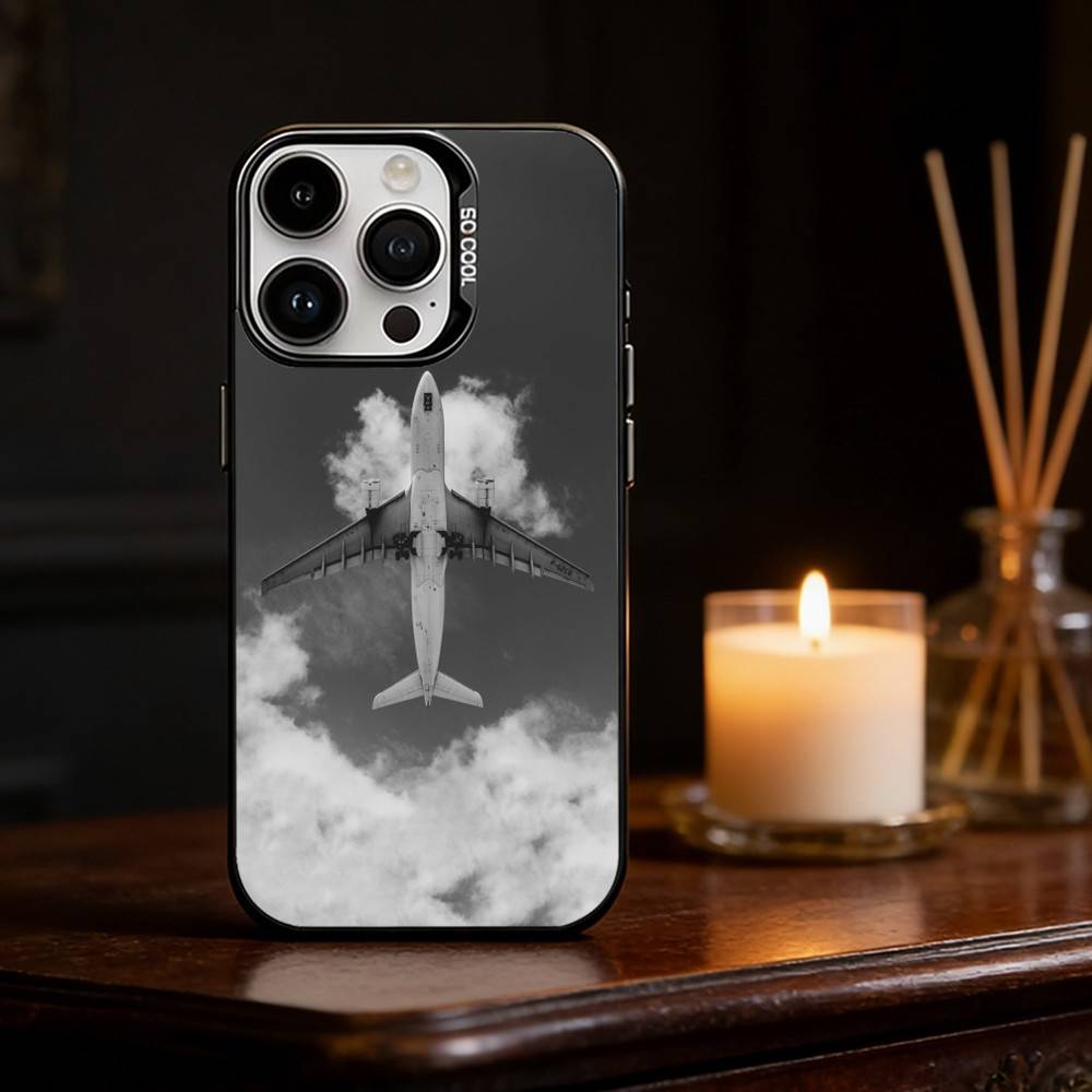 Concorde Air France Phone Case For iPhone 17 16 15 14 13 12 11 Pro Max Plus Silver Matte Black Cover