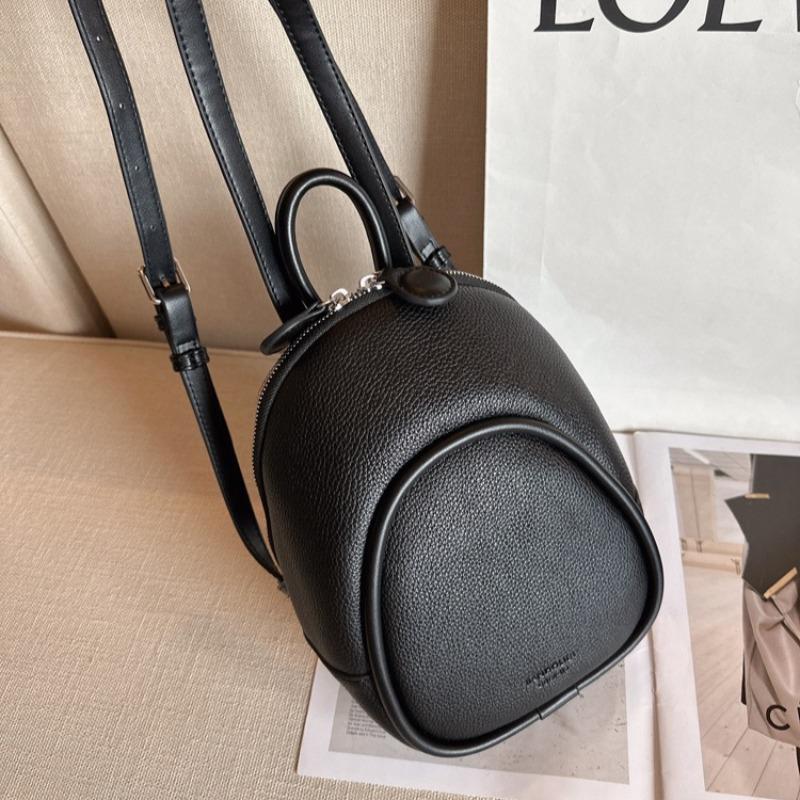 

1pcs Simple Fashion PU Leather Backpack Large Capacity Outdoor Travel Casual Backpack Stylish Daily Commute Shoulder Bag чёрный