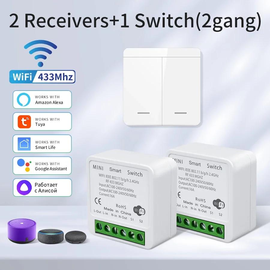 

Tuya WiFi Smart Switch For Lighting 20A RF 433Mhz Wireless Switch Smart Life APP Voice Control Work With Alexa Google Home Alice