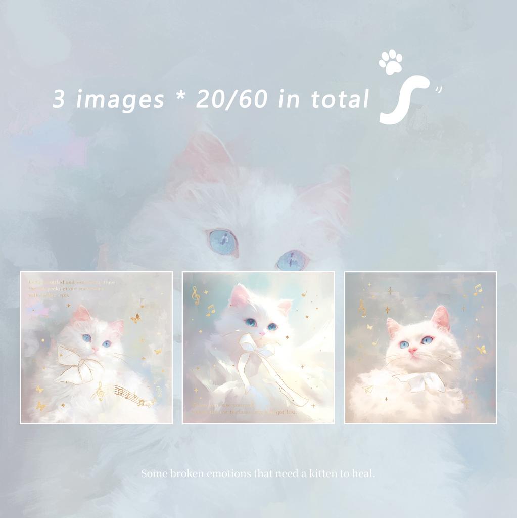 60 Sheet 3.15-inch Korean Cat Themed Student Memo Pad