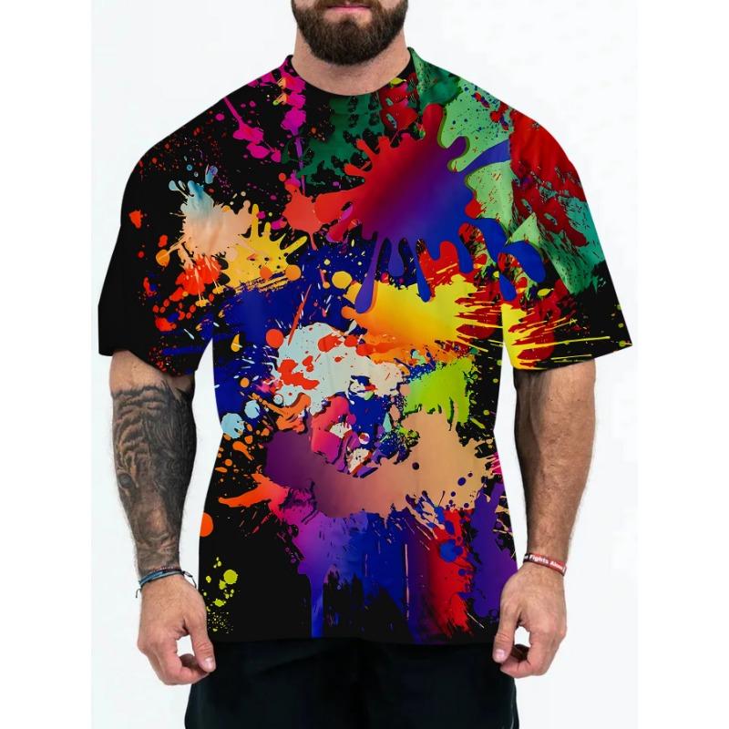 New Summer 3D Digital Printed European and American Adult Men's T-shirt