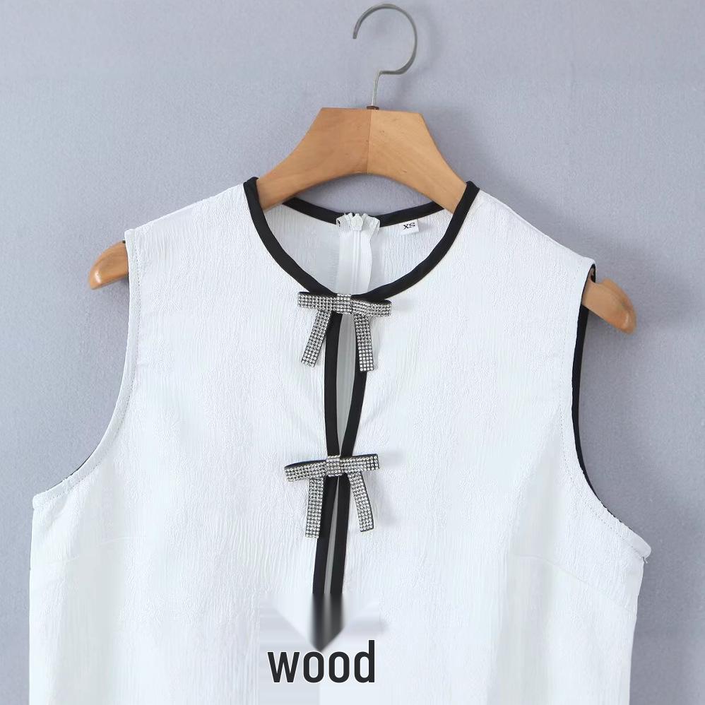 2025 Spring Women's Fashion Bow Textured Jacquard Mini Skirt: Euro-American Style