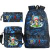 Peripheral Student Schoolbag Three-Piece Set, Youth Backpack, Shoulder Bag, Pencil Case