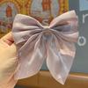 Hairpin Elegant Satin Hair Bow Clips Elastic Sturdy Fixing Women Stylish Gentle Hair Accessory for Delicate Hairstyles