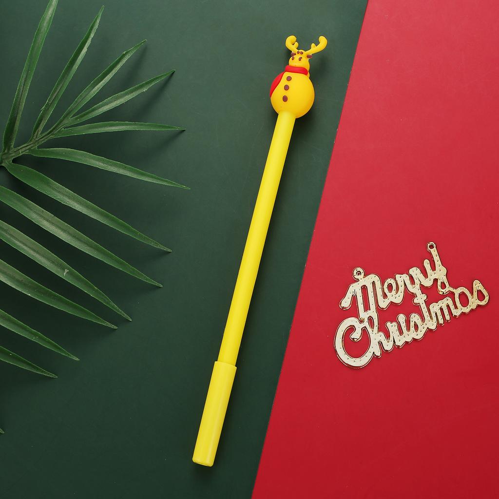 8/ 20PCS Cartoon Santa Claus Xmas Tree Deer Pen Merry Christmas Gifts 0.5mm Black Stationery Writing Tool Graduation Season Back To School