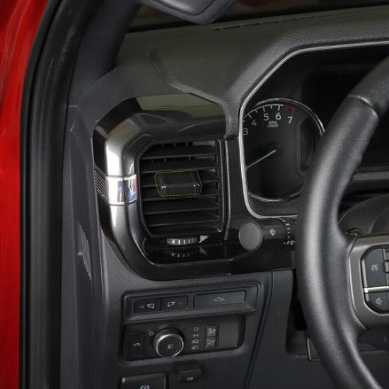 Center Console AC Air Conditioner Outlet Vent Cover Trim For Ford F150 21+ Black