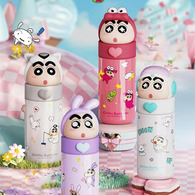 350ML Thermos Cup Stainless Steel Cartoon Pattern Water Cups Portable Outdoor Child Vacuum Flask Water Bottle Gift Cup for Kids