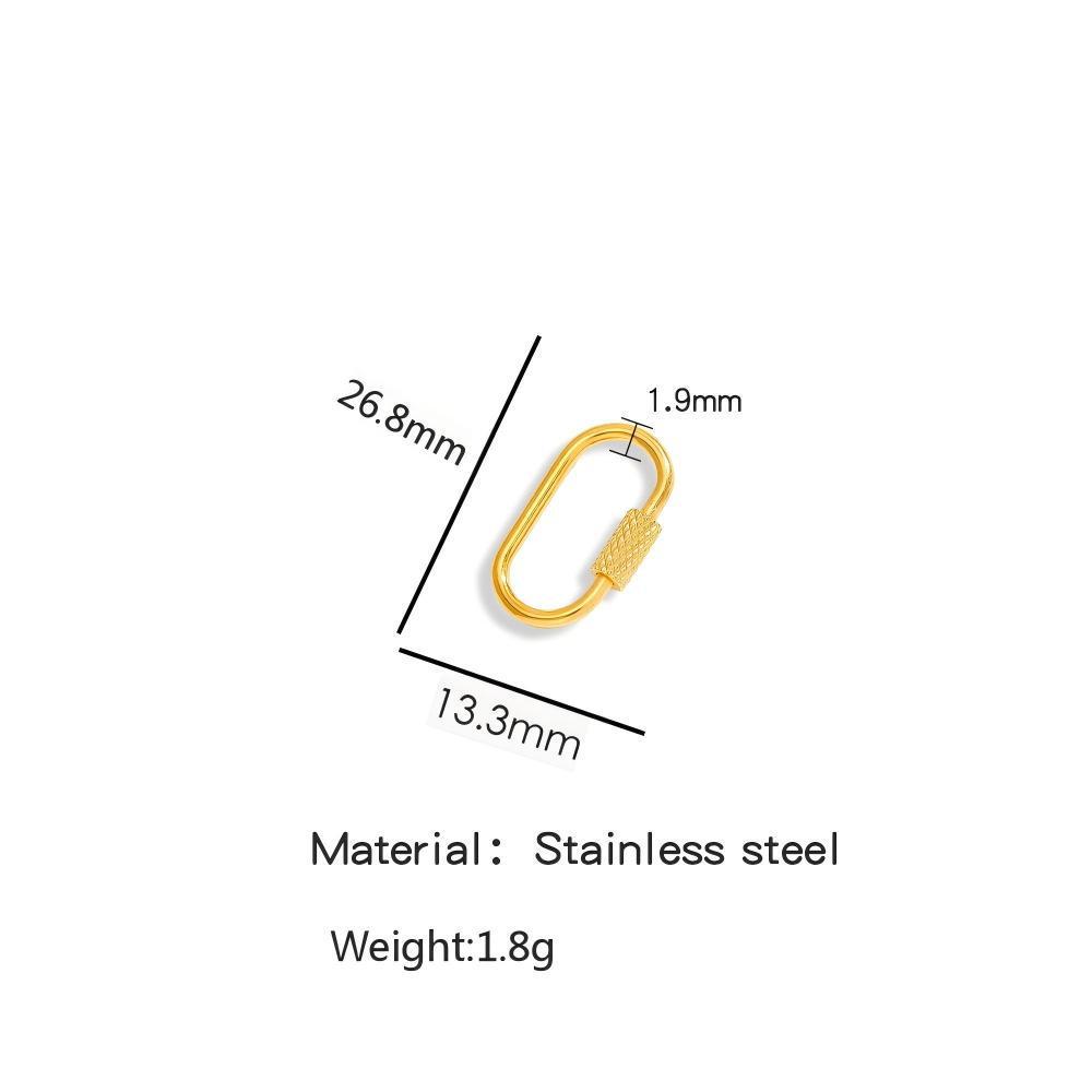

Stainless Steel Heart & Pentagon Connector Buckle, Electroplated DIY Bracelet Necklace Accessory Single Price (Vacuum Gold Plating)