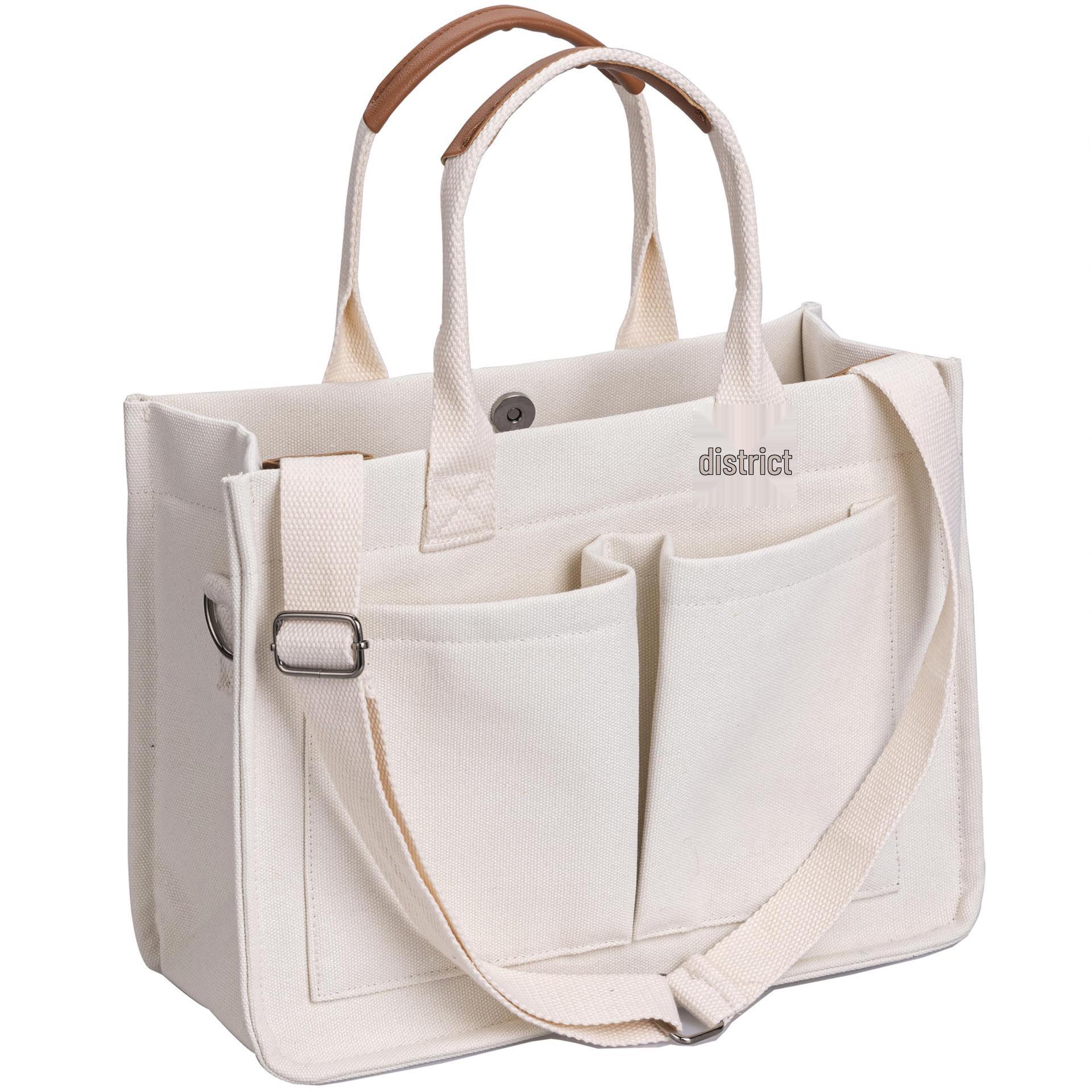 Новая женская большая холщовая сумка-тоут, сумка-мессенджер для ноутбука, сумочка