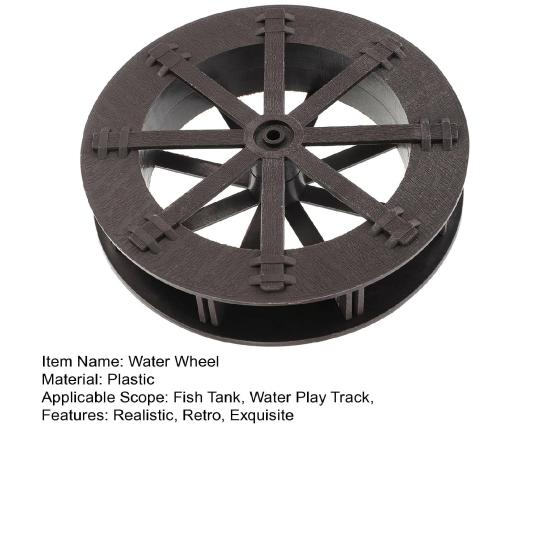 Water Wheel DIY Waterfall Fountain Accessories Fountain Wheel for Stream And Generator Scenes Layout Fish Tank Decor