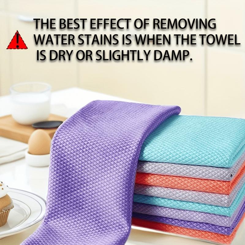 3Pcs Magic Cleaning Cloths | Streak-Free Glass Wipe Cloth, Removes Water Stains, Ideal for Kitchen, Glass & Car Mirror Cleaning