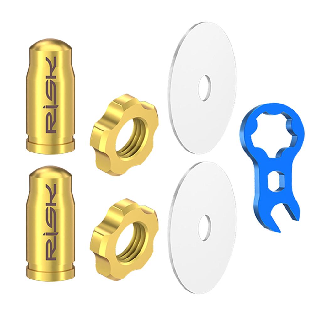 Titanium Alloy Mountain Road Bike Valve Caps Set Dustproof MTB Bicycle Tire Valve Nut Cover Bicycle Accessories