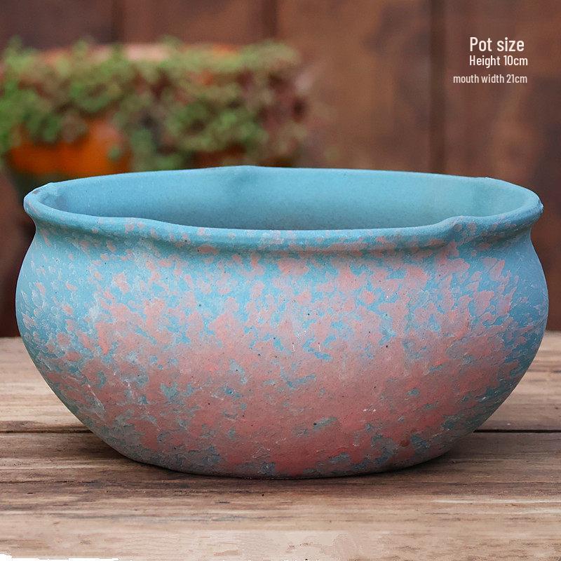 Sonderangebot: Retro Terrakotta Hoher Blumentopf für Sukkulenten oder Rettich