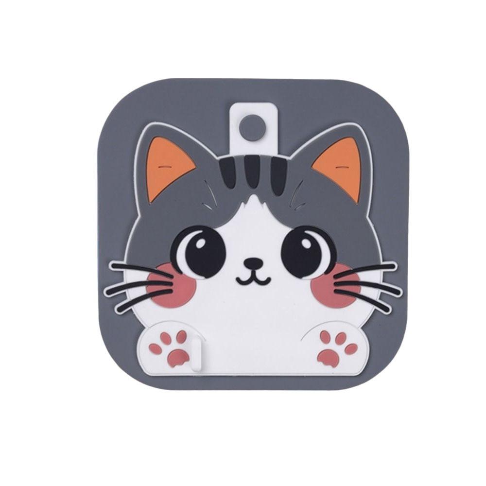 Cute Kitty Floor Drain Cover Silicone Reusable Shower Drain Cover Anti-blocking Kitchen Sink Strainers