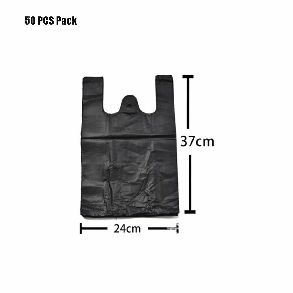 Black Handled Trash Bags Disposable Supermarket Shopping Bags Garbage Bags Home Cleaning Supplies