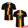 New 2026 Fashion Germany Flag Graphic T Shirt Men Trendy 3D Printed Football Jersey Cool Streetwear Short Sleeve Oversized Tees
