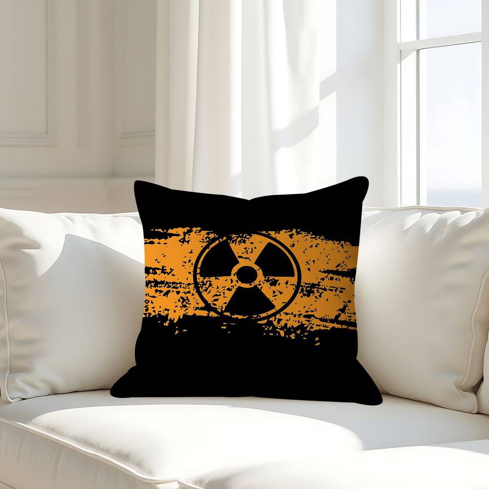 Creative R-Radiation Logo Personalized Picture Text Home Decorative Pillows Household Gifts 45x45cm