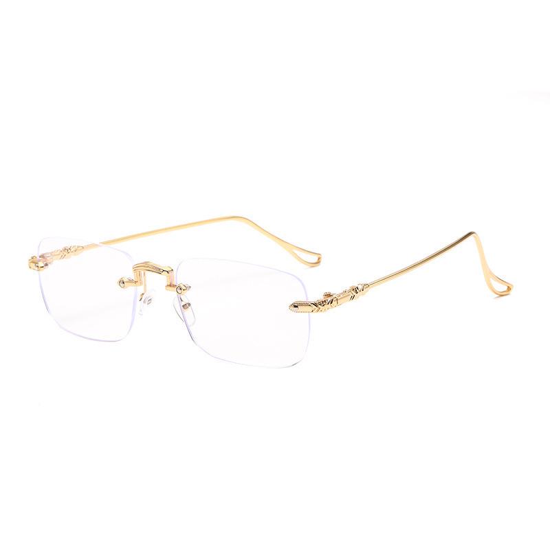 Rimless Anti-Blue Light Color-Changing Reading Glasses for Seniors