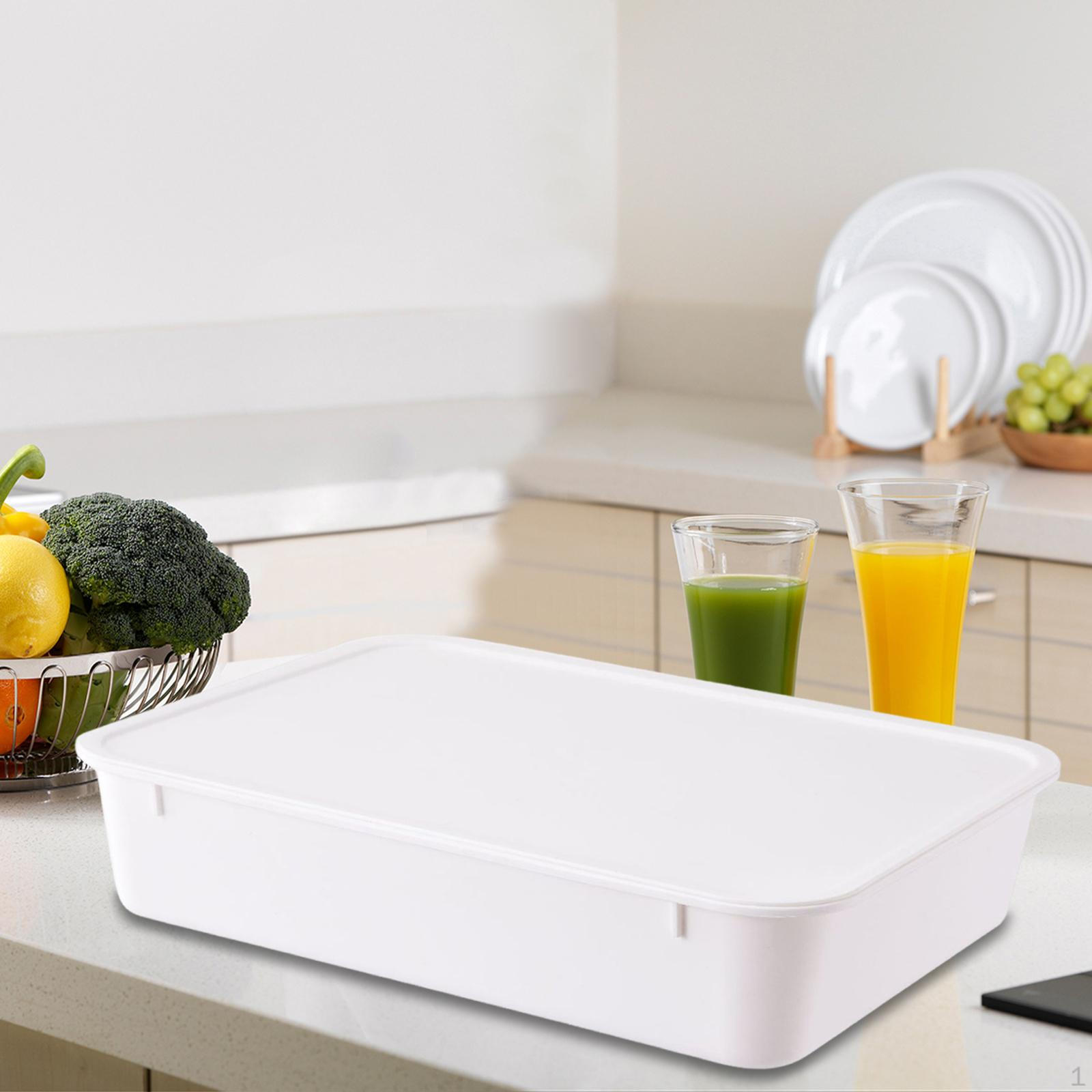1 Pizza Proofing Box Stackable Tray with Lid Container Food Storage Organizer Suitable for Kitchen 1pcs