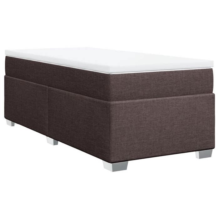 Exclusive House - Slatted Bed Base with Mattress Dark Brown 100x200 Cm