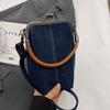 New Clip Bag, Denim Bag, Mobile Phone Bag, Messenger Bag, Literary Handbag, Versatile Commuter Handmade Women's Bag