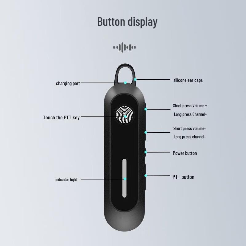 aigo E158i Ear-Hook Mini Bluetooth Walkie-Talkie (CN version)
