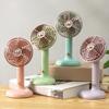Retro Desk Fan Quiet Powerful Small Table Fan 3 Speed USB Rechargeable