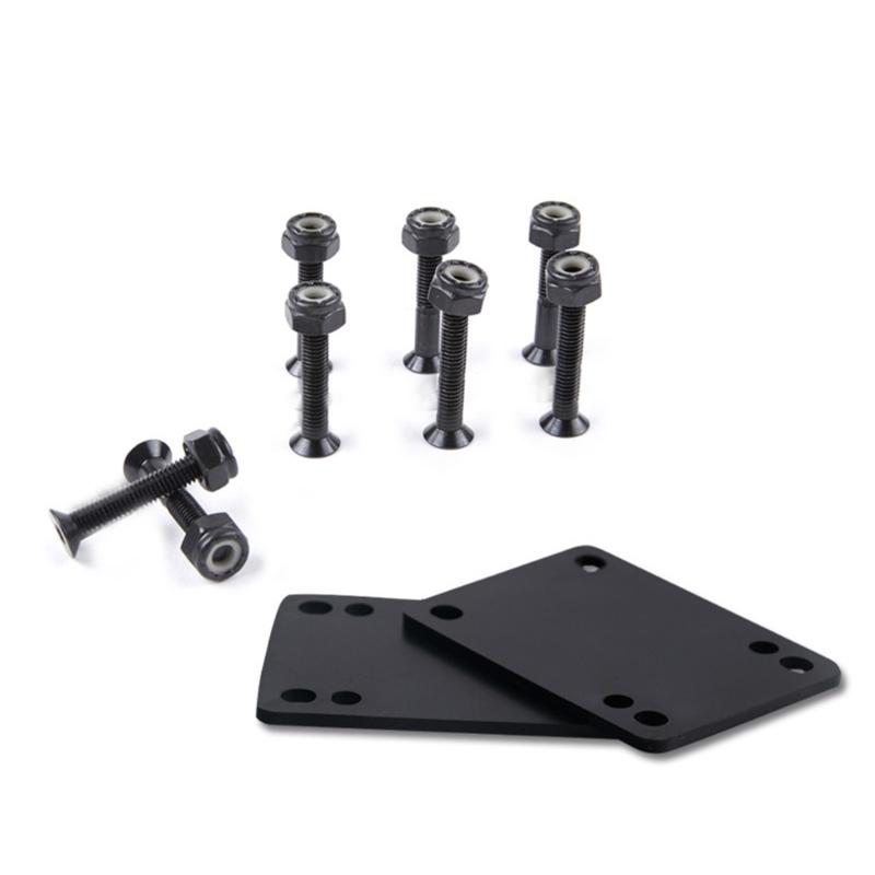 

2pcs Skateboard Risers Pads with Screws and Nut Soft Shock Absorption Pads Longboards Rise Pads Skateboard Accessories 1
